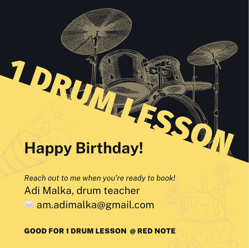 Adi Malka Drums gift card